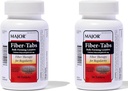 MAJOR Fiber-Tabs 625 Mg Tablety - Fiber Therapy for Regularity - Príležitostná úľava od zápcha pre dospelých - 90 Počet (2 balenia)