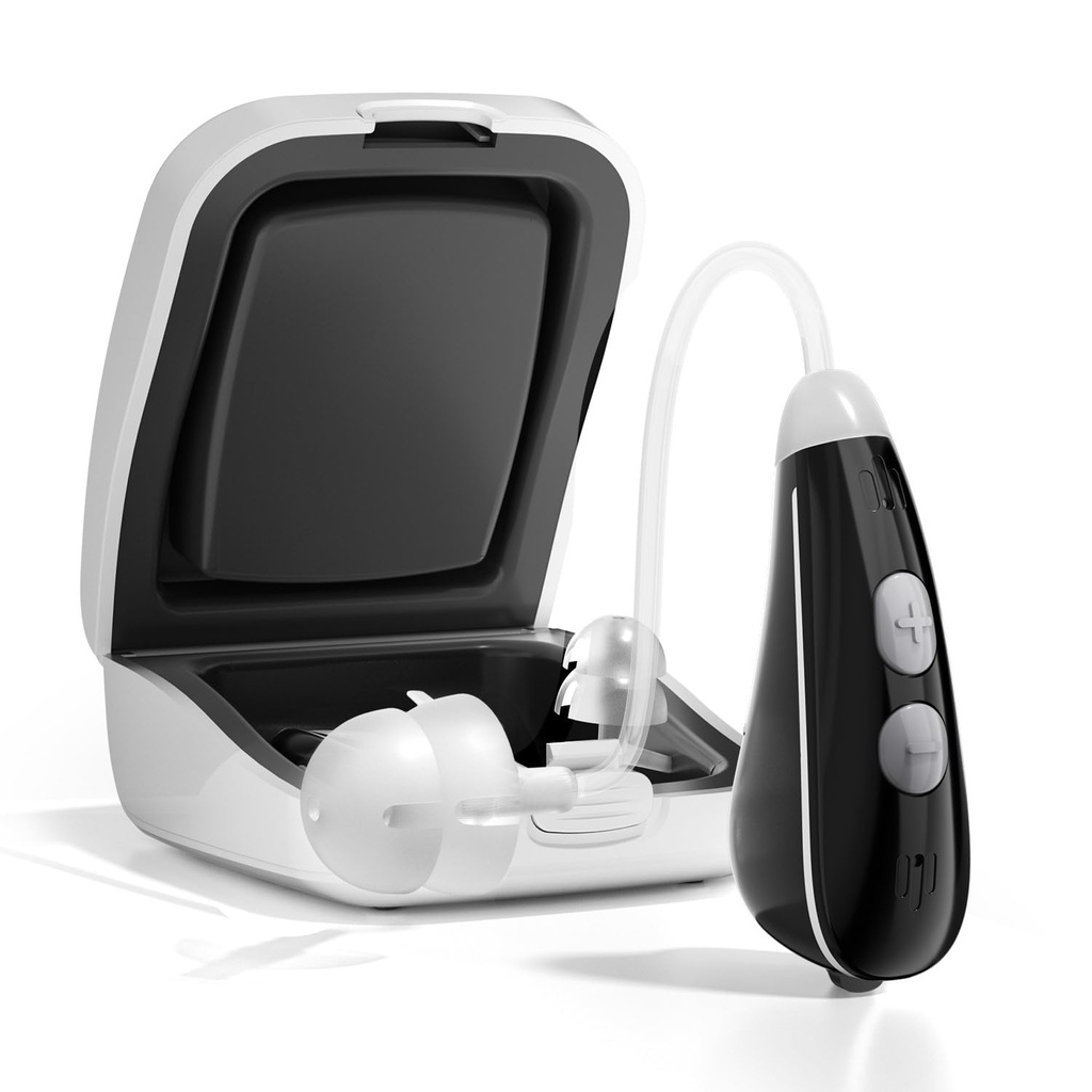 Ceretone sluchové pomôcky pre seniorov - OTC sluchové pomôcky Nexus s Superior Sound, Diskrétne a ľahké hmotnosti, veľký darček, čierna