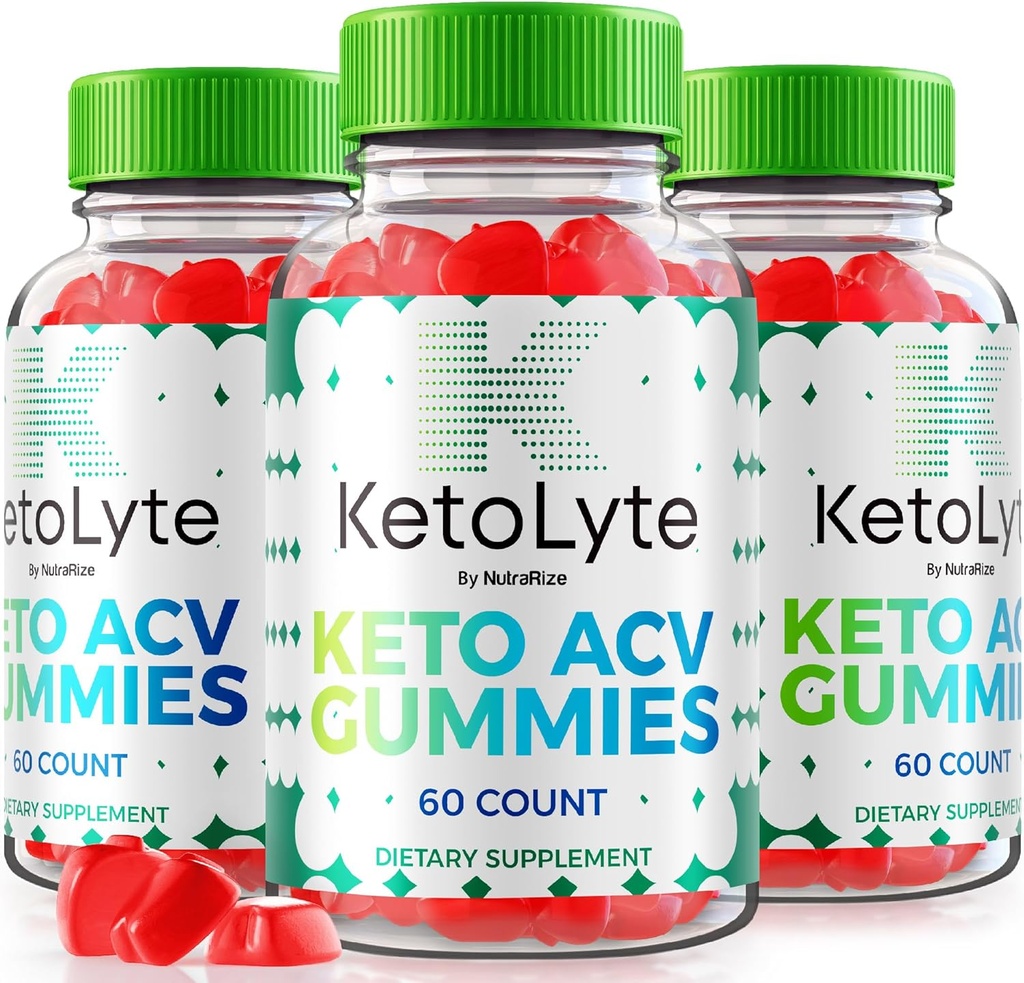 NutraRize (Pack of 3 KetoLyte Keto ACV Gummies, Advanced Formula, Keto Apple Cider Ocogar 1000MG Supplement, All Natural Keto ACV Vitamis, Official Keto Lyte Reviews (180 Gummies)