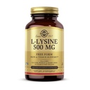 Solgar L-Lysine 500 mg - 100 Rastlinné kapsuly - Podpora pokožky a tkaniva - Non-GMO, Vegan, Kosher, Gluten Free - 100 Servisov