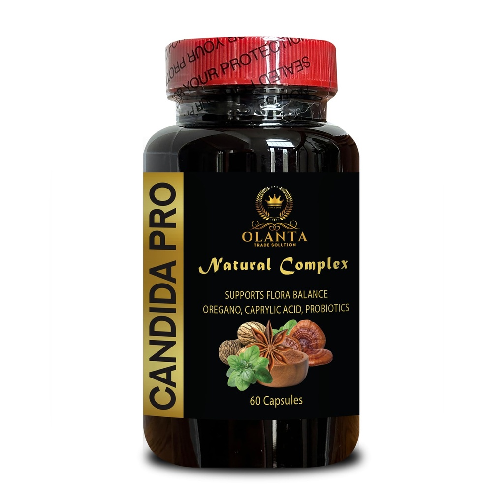 Candida PRO Complex - Zvýšiť svoje zdravie s Oregano Leaf, kyselina kaprylová, a Reishi Mushroom, podporuje detoxikáciu pre prírodné Candida čistenie - 1 fľaša