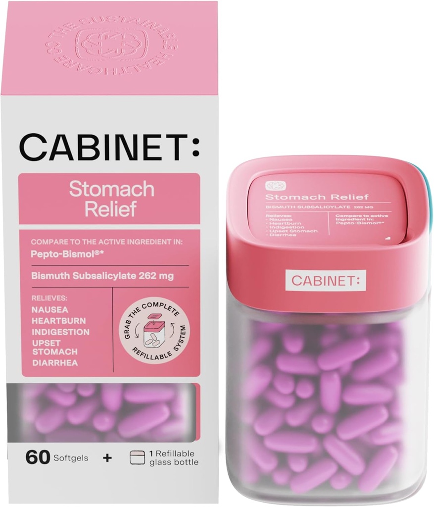 Skriňa: Úľava na žalúdku Bismuth Subsalicyate 262mg, 60 gróf 