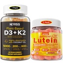 NEVISS Cukor bez luteínu Gummy 60 Počet + Vitamín D3 Gummy 60 Počet