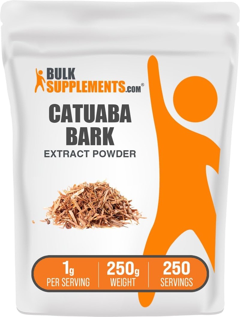 BulkSupplements.com Catuaba Bark Extract Powder - Catuaba Bark Powder, Herbal Supplement - Vegan & Gluten Free, 1g per Serving, 250g (8,8 oz) (Pack of 1)