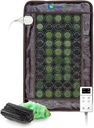 ZdravéLine Ďaleko infračervené Kúrenie Pad pre chrbát, krku, plece a svalovej bolesti Relief - Vážený elektrický mat s Jade & Tourmaline kameňov, Grounding