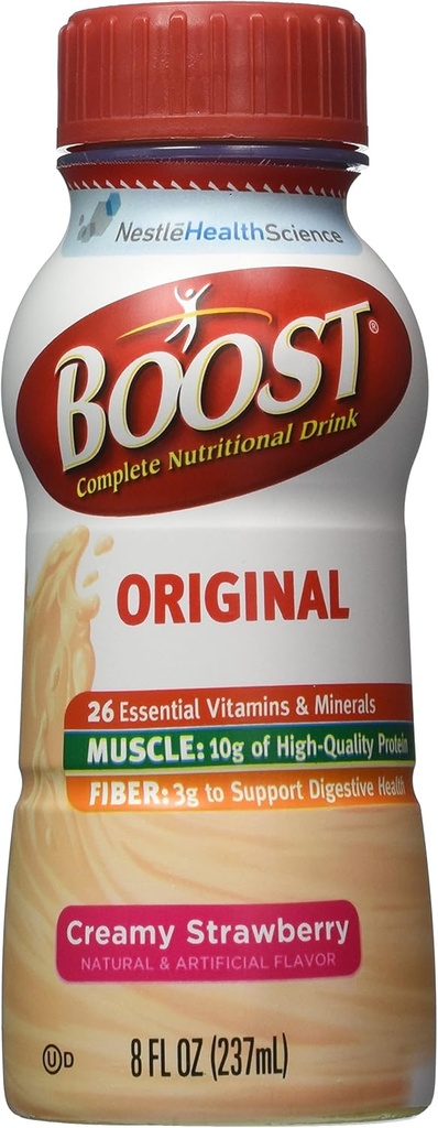 Boost Complete Nutritional Drink, Krémová jahoda, 8 Ounces Each (Pack of 6)