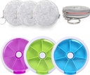 3 PCS pilulky Organizátor cestovné pilulky prípad Purse prenosná medicína malé týždne pilulka pre vitamíny/rybový olej/pilulky/doplnky (3PCS+3Bag)