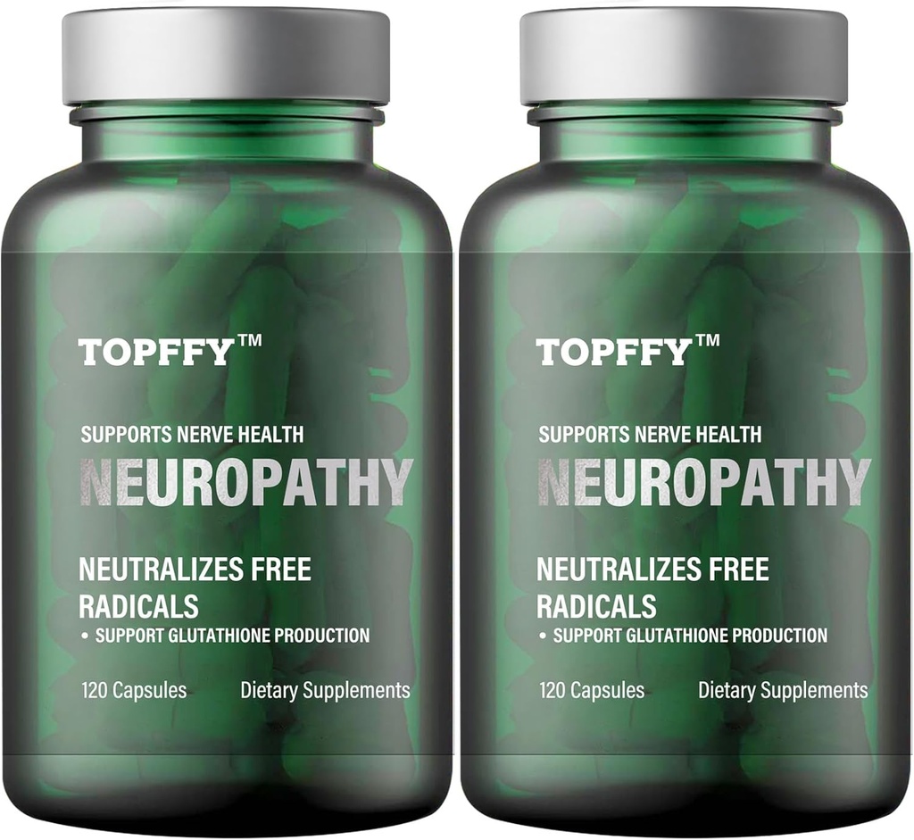 Neuropatia Nutričný zmes pre Nerve Discomfort Relief, s 600 mg Alpha Lipoic Acid - Benfotiamín, Maximálna sila Prírodné Nerve Vitamíny,Vhodný pre nohy, ruky, prsty, Nohy Toe