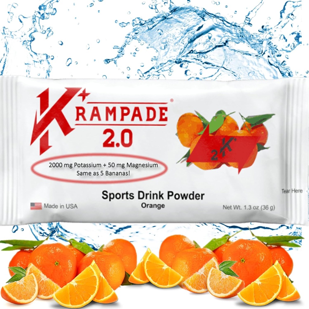 Krumpad draselný doplnok horčíka Prášok Electrolyty - 50 mg Mag + 2000 mg K, >2X Viac ako Coconut Water 