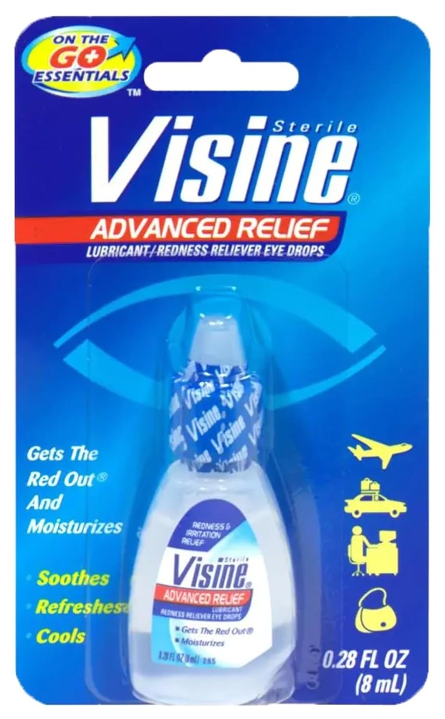 Visine Red Eye Hydrating Comfort Redness Relief and Lubricant Eye Drops to Help Moisturize and Relive Red Eyes 0.28 fl. oz