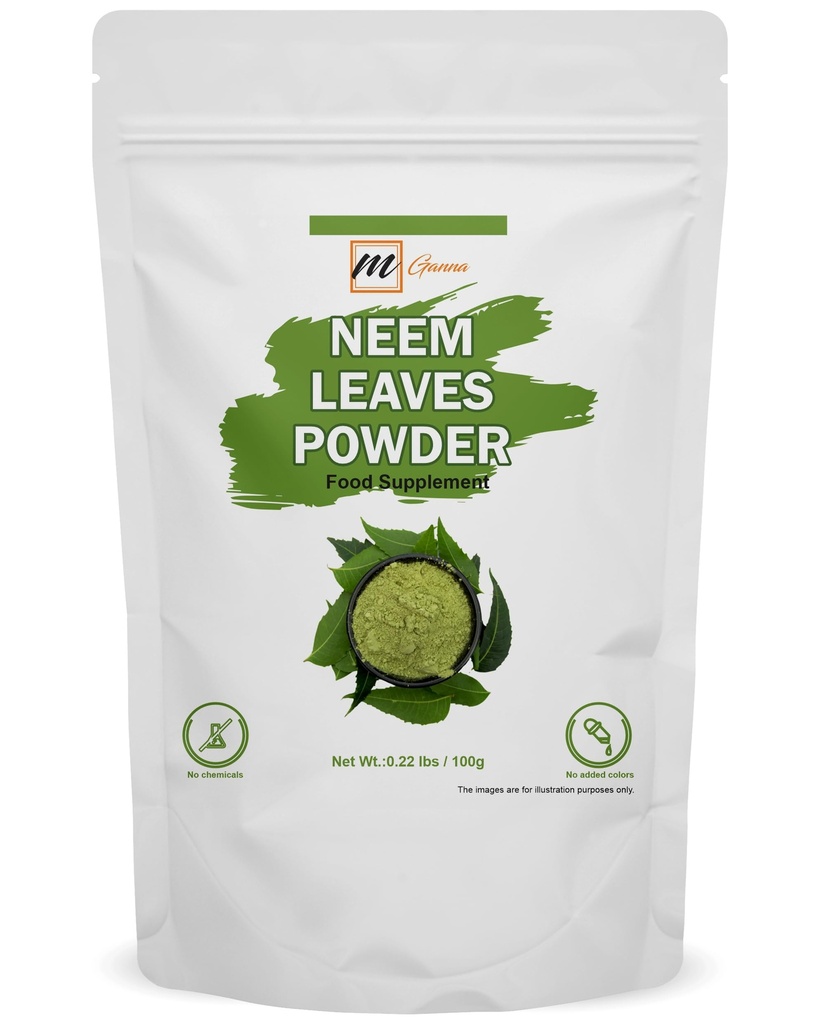 100% Natural Neem Leaf/Azadirachta Indica Powder Ayurvedic Herb pre pokožku, starostlivosť o vlasy a kozmetické tvarovanie 100 GMS / 0.22 LBS