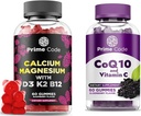 Vápnikové guličky pre ženy a mužov s horčíkom vitamín B12 Vitamín K2 a vitamín D3, CoQ10 200 mg a vitamín C 250 mg guličky