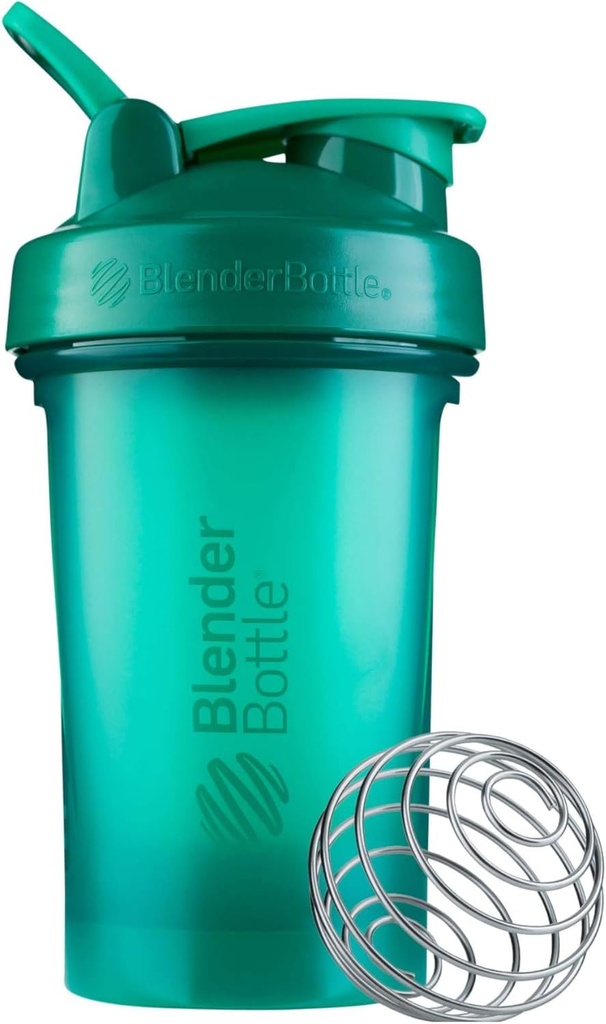 BlenderBottle Classic V2 fľaša Shaker Ideálny pre proteínové Shake a pre cvičenie, 20-Ounce, smaragd zelená