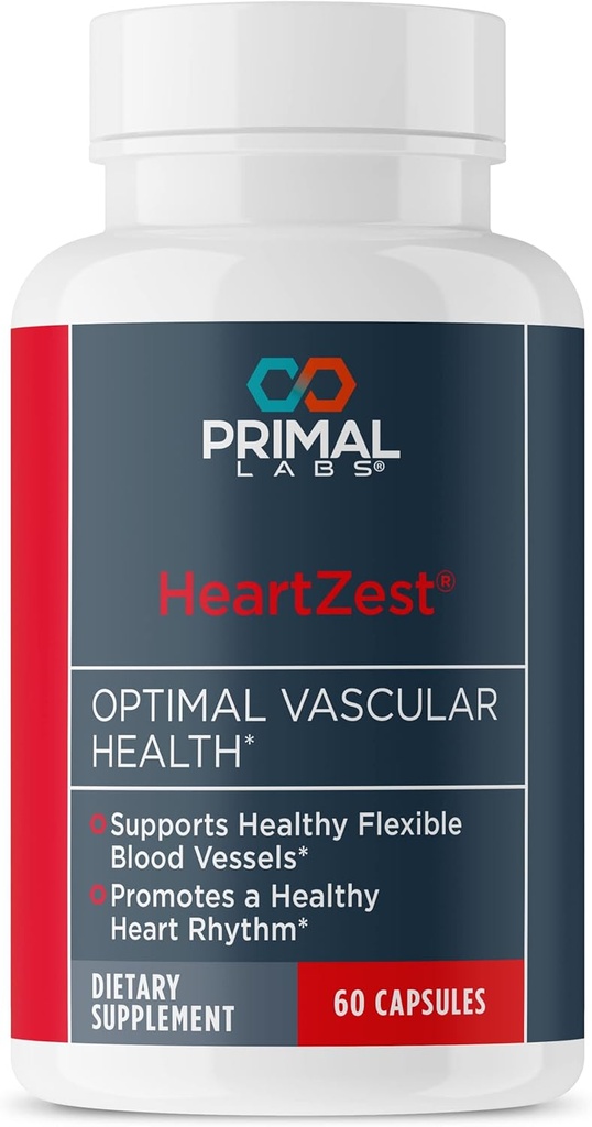 Primal Labs HeartZest - pre zdravie srdca - vitamín D3 a K2 Formula - 60 kapsúl