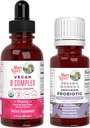 MaryRuth Organics Stres & Cognition Probiotic (Chocolate) for Women & B Complex Drops 