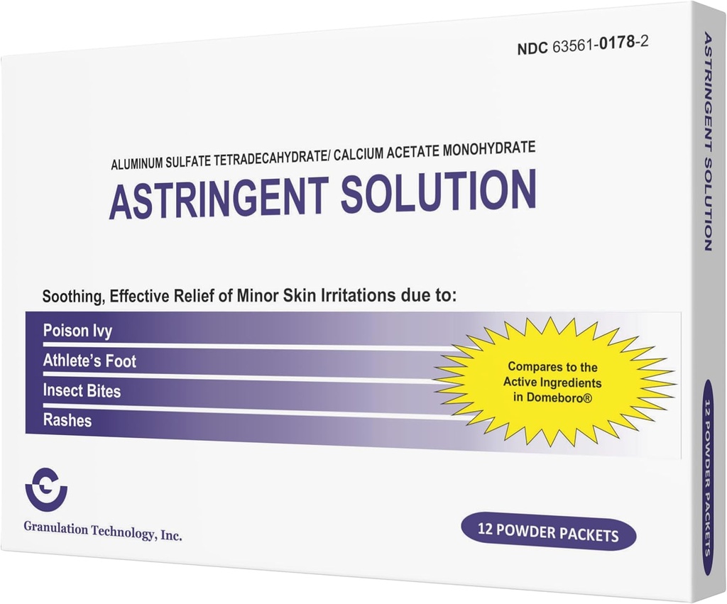 Generic Astringent Solution Medicised Soak Relief relaxation - Upokojujúca starostlivosť o pleť - 12 gróf (pack of 1), biela a purpurová