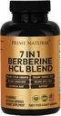PRIME Natural Berberine HCl 600mg Organic Ceylon škorica 400mg Organic Turmeric 200mg Organic Ginger 130mg Organic Apple Cider Vinegar 65mg Goldenseal Root 6,5mg Bioperine 3mg 