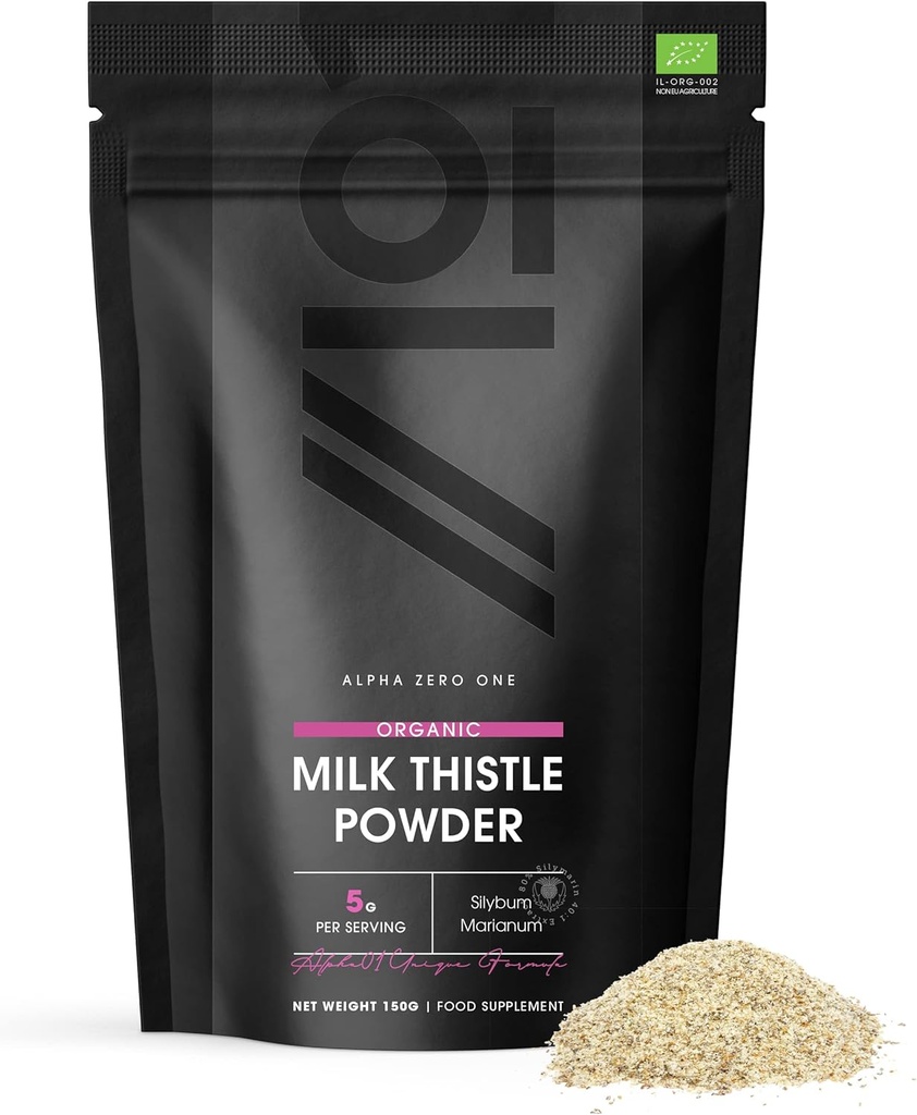 Organické mlieko Thistle Powder 150g - Zdroj čistenia Silymarin - Vyrobené zo studeného mlieka Thistle - Vegan, Raw, Non-GMO.