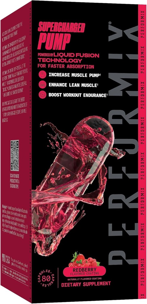 PERFORMIX Preplňovaná pumpa - Nitrosigine® a Betaine Supplement - Svalové čerpadlo akcelerátor - Vytrvalosť a sila Booster (80 kapsúl)