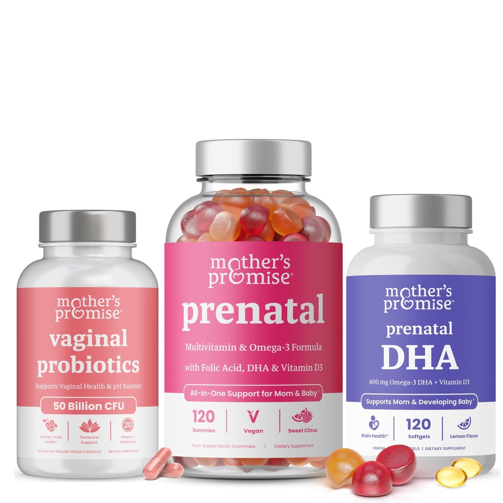 Sľub matky Vaginálne probiotiká + prenatálna DHA a prenatálne vitamínové Gummy