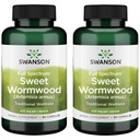 Swanson Sweet Wormwood - Môže podporovať GI Gut Health, Microbial Balance & Digestive Health Support - Bylinné doplnky s Artemisinin - (90 Kapsule, 425mg Každý) 2 Balenie