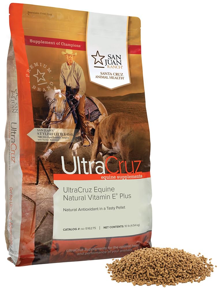 UltraCruz - sc-516275 Konský prírodný vitamín E Plus doplnok pre kone, 10 lb, peleta (66 dní)