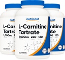 Nutricost L-karnitín Tartrate 500mg, 240 Kapsule - 1000mg per Serving (3 fľaše)