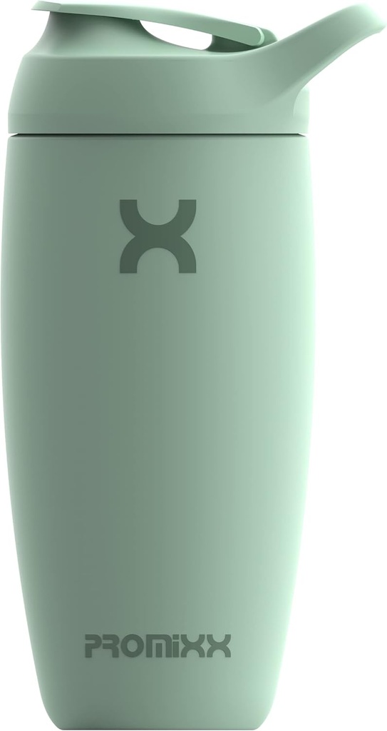 Promix Pursuit Shaker Fľaša Izolovaná nerezová oceľ Voda Fľaša a trepačka Cup, 18oz, Seagrass Green