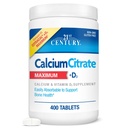 21. storočie Vitamíny Citrát vápenatý Plus D3 Maximálne tablety, 400 Počet