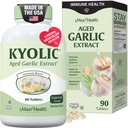 Maxi Health Kyolický organický cesnak doplnok - Košer Cesnak Tablety s kyolický Aged Cesnak extrakt pre imunitnú podporu - Vegetariánske Cesnakové pilulky (90 Počet)