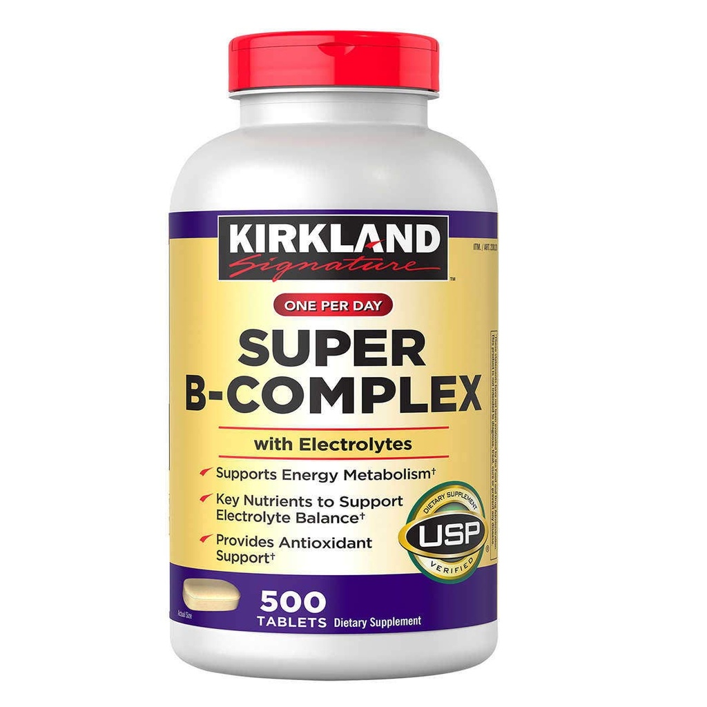 Kirkland Signature Super B- Complex s Electrolytes, 500 tabliet (4 balenia)