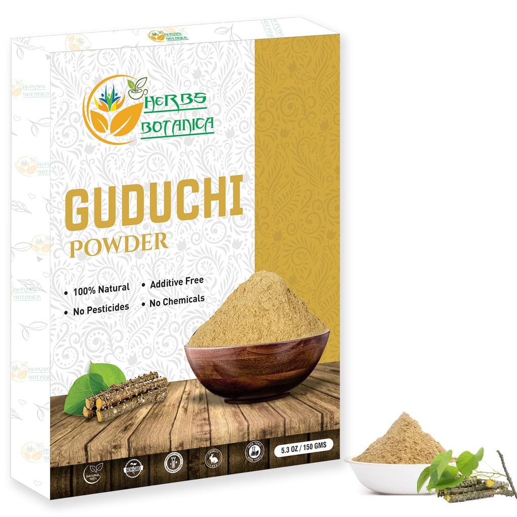 Byliny Botanica Guduchi Powder USDA Organic Neem Giloy Powder 