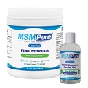 KALA ZDRAVIE MSMPure MSM Jemný prášok 1lb a MSM gél s organickým Aloe 8oz Bundle