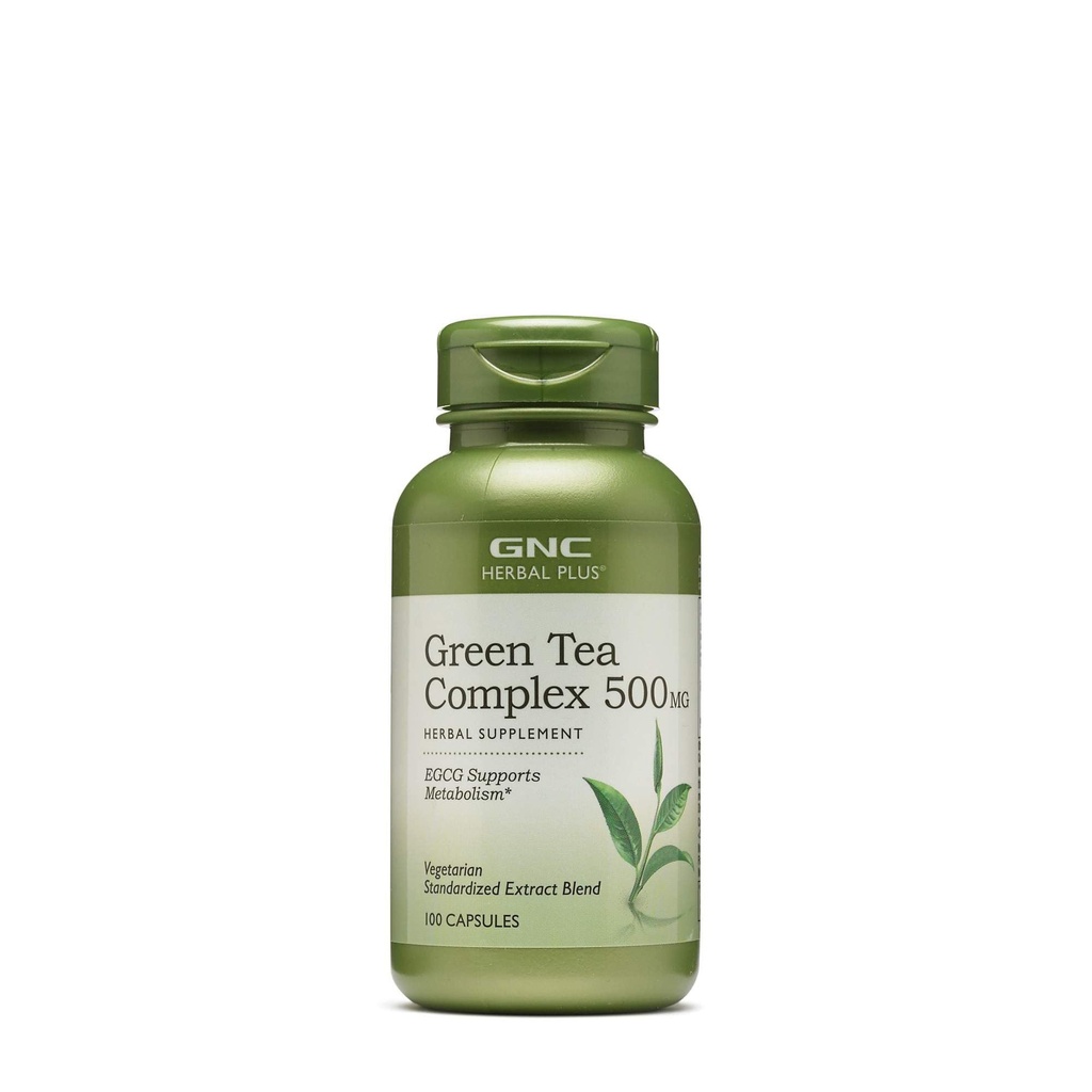 GNC bylinný Plus zelený čaj komplex 500mg doplnok, Vegetarián, podporuje metabolizmus, 100 porcií