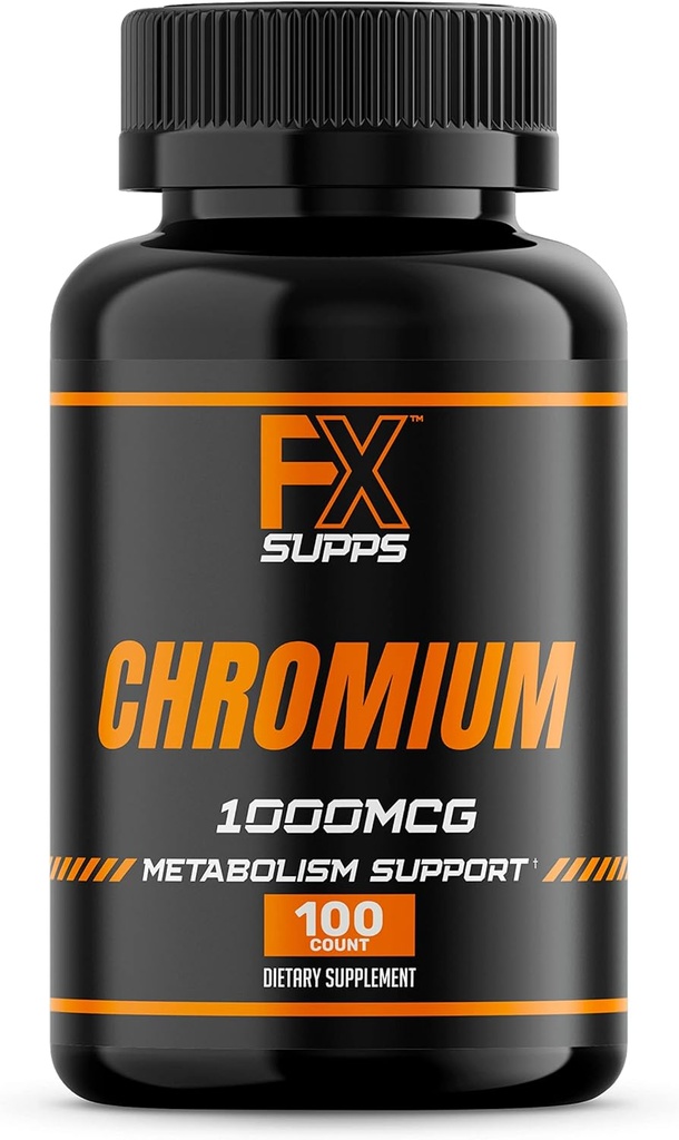 FX SUPPS Chróm Polynikotinát 1000 mcg (100 kapsúl) Doplnky pre riadenie hmotnosti pre mužov a ženy 