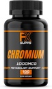 FX SUPPS Chróm Polynikotinát 1000 mcg (100 kapsúl) Doplnky pre riadenie hmotnosti pre mužov a ženy 