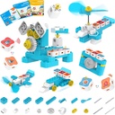 WhalesBot A1 kódovanie hračky pre deti, stavebný blok robot, zábava STEM Hračka s magnetickým ovládačom a senzorom bloky, bez obrazovky kódovanie s 3 Guide knihy pre deti 3-6