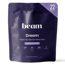 Beam Dream Sleep Powder, L-Theanine, Apigenin, Reishi a horčík, Tretia strana testovaný prírodný spánok pomoc a spánok doplnok pre hlboký spánok, relaxácia a zotavenie, Prírodný spánok podpora, 22 Služobné