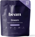 Beam Dream Sleep Powder, L-Theanine, Apigenin, Reishi a horčík, Tretia strana testovaný prírodný spánok pomoc a spánok doplnok pre hlboký spánok, relaxácia a zotavenie, Prírodný spánok podpora, 22 Služobné