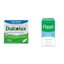 Dulcolax Fast Relief Medikovaný Laxative Suppository Fast Relief, Rectal Use Only, Bisacodyl, 10 mg & Fleet Laxative Saleine Enema for Adult Cespay, 4. 5 fl oz, 4 fľaše