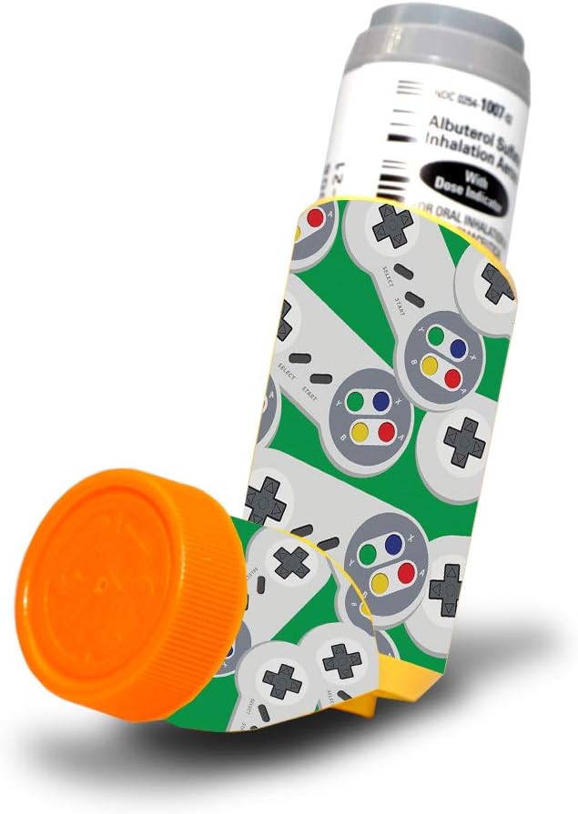 MightySkins Skin pre Proventil HFA Astma Inhaler - Retro Controllers 3 