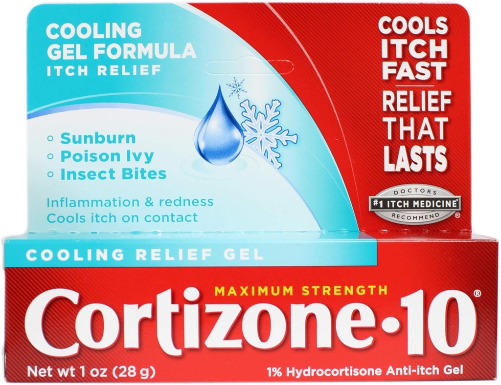 Cortizone-10 Relief na chladenie proti svrbeniu Gel 1 oz (Pack of 9)