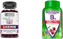 ZHOU Nutrition Elderberry Gummies Immune Support Bundle with Vitafusion Vitamín B12 Gummies Podpora energetického metabolizmu, 60 a 90 Count