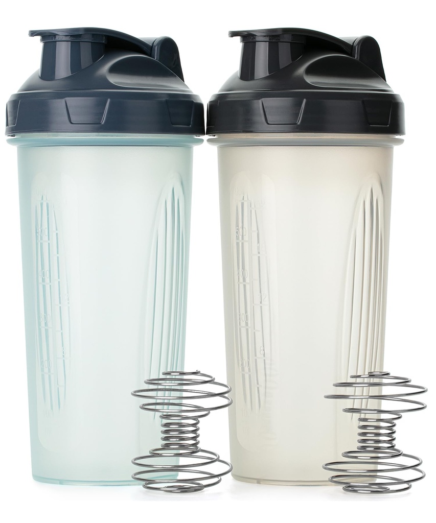 Mr. Pen- Shaker Fľaše pre proteínové zmesi, 28 oz, 2 balenia, Clear, Protein Shaker Fľaša s Whisk guľou, Blender Fľaša