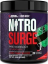 Jacked Factory X John Wick - Nitrosurge Wick pred tréningom doplnok - Intenzívna energia, boj-pripravený Focus, nezastaviteľný záväzok, a Sheer Will - 30 Servings, Osaka Cherry Blossom