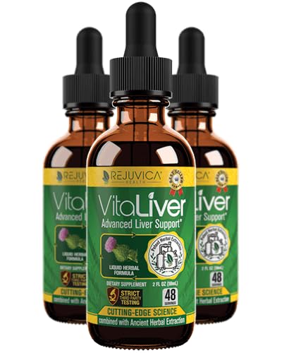 VitaLiver - Pečeň Zdravie Doplnkové - Podpora Pečeň Čistenie a detoxikácia - Tekutá dodávka na absorpciu - Mlieko Thitle, Artičok, Chanca Piedra, púpava a ďalšie!