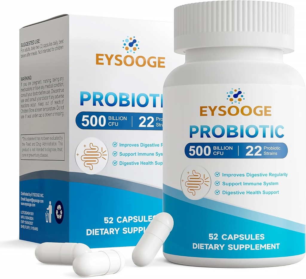 Probiotiká pre ženy a mužov, Pro Formula, Daily Probiotic Supplement, Pomáha Soothe Príležitostná abdominálna porucha & Bloating, 500 miliárd CFU, 22 kmeňov, 52 kapsúl