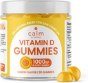 Pokojné wellness vitamín D Gumies pre dospelých, vitamín D3 Gummy, Vitamíny pre kosti a imunitný systém Podpora, citrónová chuť, 30 Počet