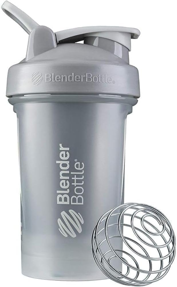 BlenderBottle Classic V2 fľaša Shaker Perfektné pre proteínové Shake a pre cvičenie, 20-Ounce, Pebble Grey