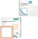 Dimora Hydrokoloidná rana Obväzovanie10 Balenie 0,3 mm + Silikónová pena Obliekanie s Border Adhesive 6"x6" 10 Balenie